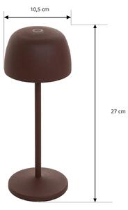Lindby Lampada da tavolo LED Arietty, marrone, set di 3, alluminio