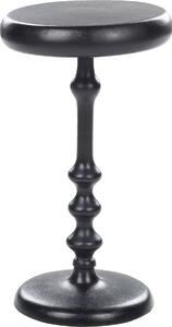 BELIANI Tavolo pieghevole in metallo nero 30 x 30 cm tavolino rotondo di forma geometrica soggiorno