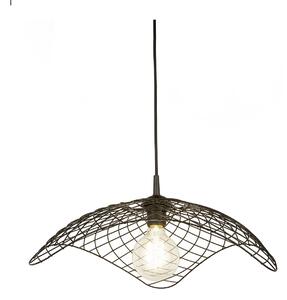 Sospensione Industrial-Nordico Parachute Acciaio Nero 1 Luce E27