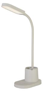 Lampada Da Scrivania Galattico Acciaio Bianco Trasparente Led 4W 2700 - 6500K