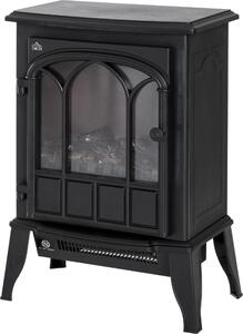 Camino elettrico Fortuna Lai 2000W Camino da appoggio con effetto fiamma LED, silenzioso, stufa elettrica con protezione termica in metallo