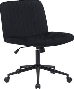 Sedia da ufficio - Sedia ergonomica girevole - Regolabile in altezza e girevole a 360 gradi | Colore: Nero | Materiale: Morbido