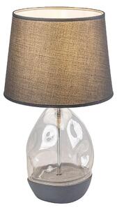 Rabalux 74228 Lampada da tavolo Apolonia E27 1x MAX 40 vetro tessile grigio