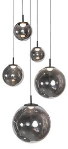 Lampada a sospensione - nero - Bollique - vetro metallo - Ø 60cm - LED - 4196ZW - Steinhauer