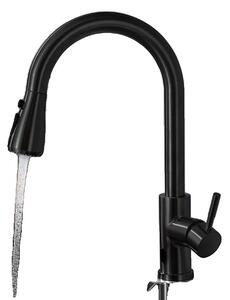 Rubinetto da cucina touchless, sensore a infrarossi, superficie spazzolata, hwx-nero