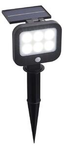 Esterno Lampade Da Terra Moderno Solare Policarbonato Nero Led 1,5W 3000K