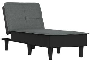 VidaXL Chaise longue Grigio scuro Tessuto
