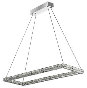 Lampadario Contemporaneo Trifoglio Acciaio Cromo Led 37W 3000K