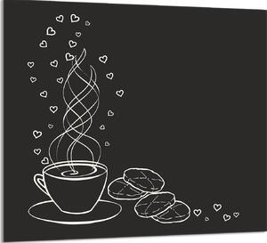 PIATTO IN VETRO PER CUCINA 65x60 Caffè