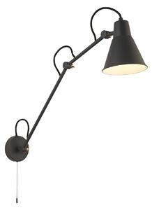 Applique Moderna Swinf Arm Acciaio Grigio Oro 1 Luce E27