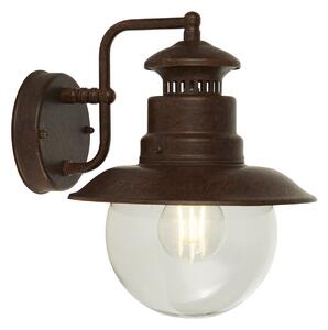 Applique Rustico-Country Stazione Acciaio Marrone 1 Luce E27