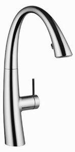 KWC Zoe 2, miscelatore per lavello, finitura acciaio inox, alta pressione