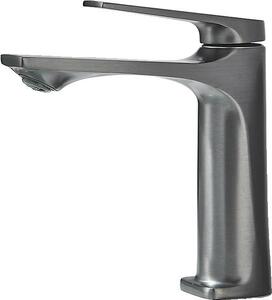 Rubinetto per lavabo, monocomando, montaggio su piano, grigio militare