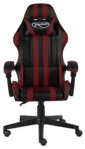 VidaXL Sedia da gioco in ecopelle nera e rosso vino