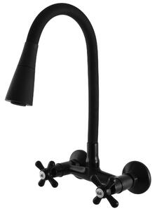 RAV Slezák Miscelatore per lavello con braccio flessibile con doccia Slezák Rav Morava MK102/13CMAT Colore: nero opaco, Dimensioni: 150 mm