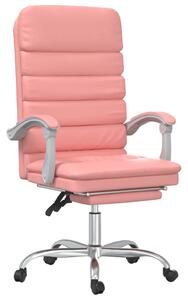 VidaXL Sedia da ufficio con funzione massaggio in Pelle finta rosa