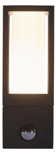 Applique Moderna Viale Alluminio Nero Policarbonato 1 Luce Gu10