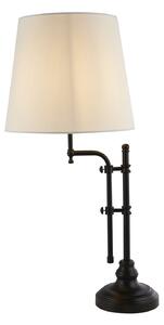 Lampada Da Scrivania Contemporanea Monaco Acciaio Nero Marrone 1 Luce E27