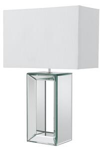 Lampada Da Scrivania Mirror Vetro Bianco Tessuto Trasparente 1 Luce E27