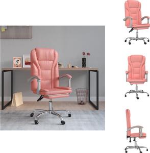 VidaXL Sedia da ufficio con funzione reclinabile in Pelle finta rosa - Sedie da ufficio