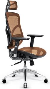 Diablo V-Basic Sedia Ergonomica da Ufficio Sedia Esecutiva Mesh Braccioli Regolabili Altezza Regolabile, Colore: Nero-Arancione