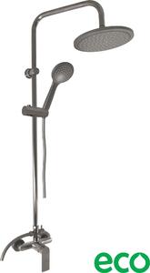 Slezák-RAV Rubinetto con soffione e doccetta NIL - grigio metallo spazzolato, Colore: GRIGIO METALLO - spazzolato , Finitura superficiale: PVD, Dimensione: 150 mm