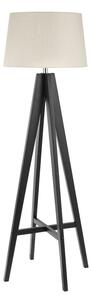 Piantana Contemporaneo Easel Legno Marrone Tessuto 1 Luce E27