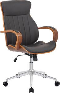 Sedia da ufficio in Pelle finta - Sedia da ufficio ergonomica - Design girevole a 360° | colore: noce/marrone