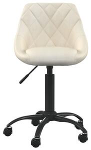 VidaXL Sedia da ufficio in velluto crema
