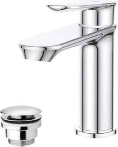 Miscelatore per lavabo con scarico (tappo) cromato