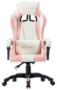Sedia da Gaming Rosa in Pelle finta