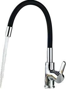 Rubinetto per lavello da cucina, bocca flessibile, controllo acqua fredda e calda, cromato