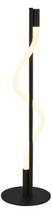 Piantana Industrial Serpente Acciaio Bianco Policarbonato Nero Led 20W 2700K
