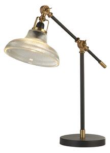 Lampada Da Scrivania Contemporanea Berwick Acciaio Nero Oro 1 Luce E14