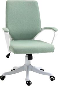 Sedia da ufficio Fortuna Lai Sedia da scrivania ergonomica con funzione oscillante imbottita Rotelle girevoli a 360° Poliestere Verde 62x69x92-100 cm