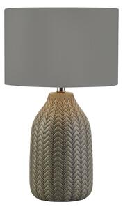 Lampada Da Scrivania Fondamentale Acciaio Grigio Ceramica Bianco 1 Luce E14