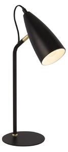 Lampada Da Scrivania Contemporanea Stilo Acciaio Nero Oro 1 Luce E14