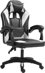 Sedia da ufficio ergonomica Art Learning - sedia comfort - schienale regolabile, materiali di alta qualità | Colore: bianco e nero