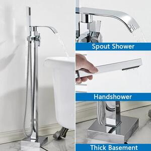 Bagno Miscelatore per vasca da bagno, doccetta, miscelatore acqua calda-fredda, cromato