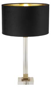 Lampada Da Scrivania Scarborough Acciaio Ottone Velluto Nero 1 Luce E27