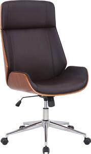 Sedia da ufficio moderna - sedia da ufficio - funzione girevole, alto comfort | colore: noce/marrone