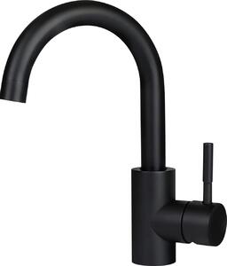 ZMH rubinetto bagno lavabo miscelatore lavabo - rubinetti nero acqua fredda rubinetto 360° rotante alta pressione rubinetto in acciaio inox miscelatore tirante rubinetto bagno, per il bagno