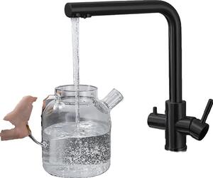 Rubinetto da cucina, ruotabile a 360°, in ottone resistente e lega di zinco, G3/8
