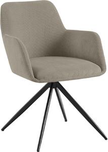 Sedia da pranzo in tessuto a coste - design moderno - funzione girevole a 180° - grande comfort di seduta
