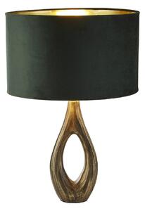 Lampada Da Scrivania Contemporanea Bucklow Ottone Tessuto Verde 1 Luce E27