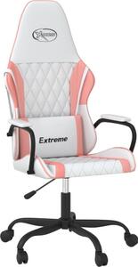 VidaXL Sedia da gioco in ecopelle bianca e rosa