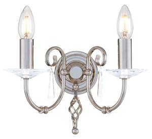 Applique Classica Aegean Acciaio Nichel Lucido 2 Luci E14