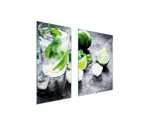 Piastre coprifornelli 2 pezzi 75x52 copertura piano cottura in Vetroceramica tagliere in vetro lime ice