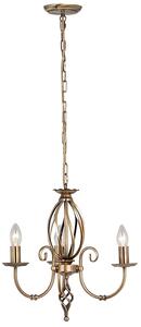 Lampadario Classico Artisan Acciaio Ottone Anticato 3 Luci E14