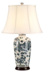 Lampada Da Scrivania Contemporanea Blue Traditional Porcellana Blu 1 Luce E27